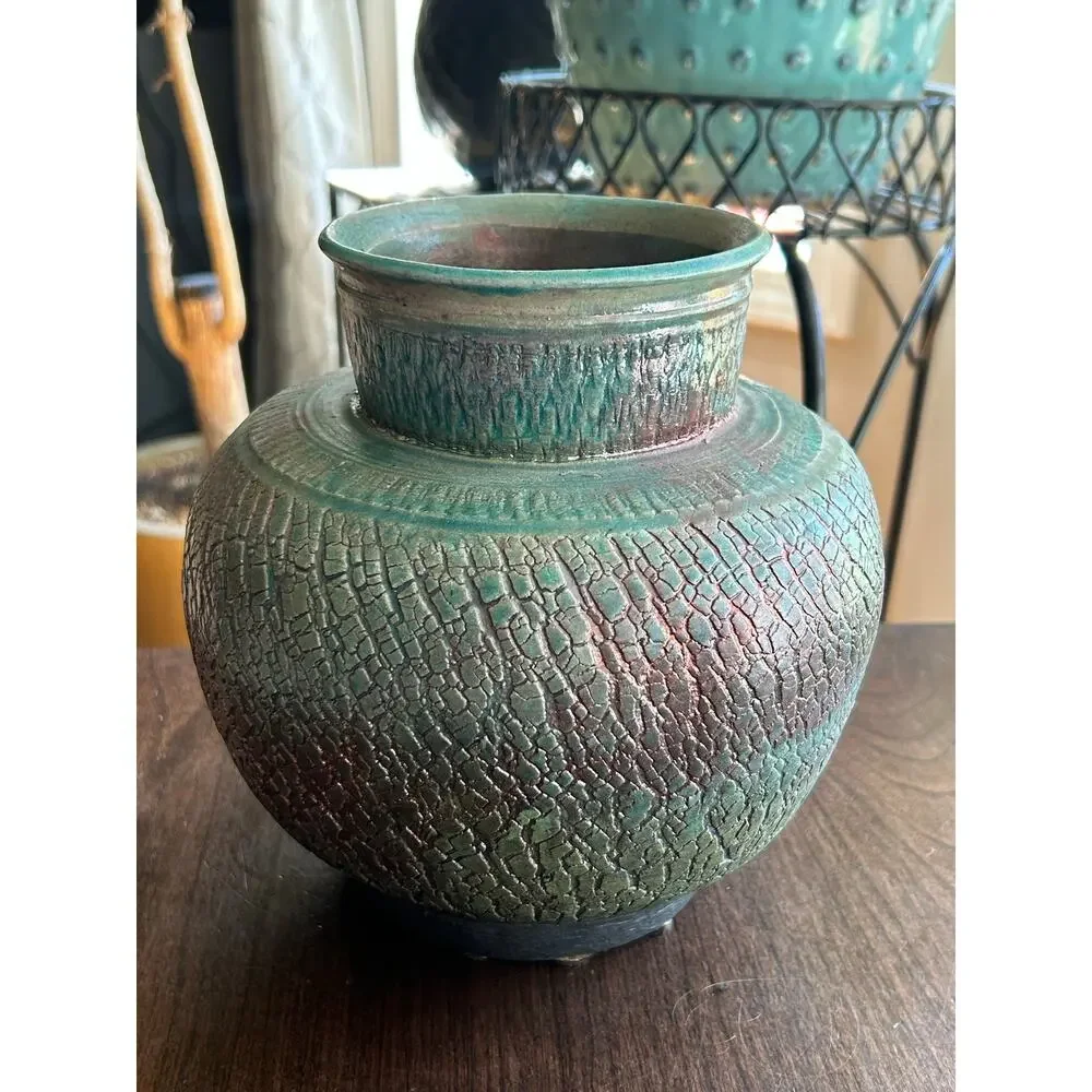 Handmade vintage raku